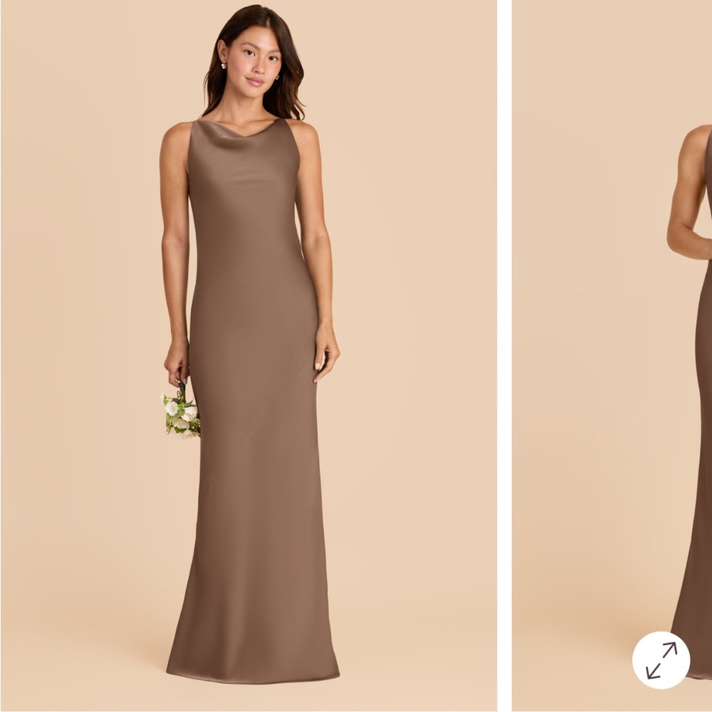 Birdy Grey Destiny Matte Satin Dress - Mocha